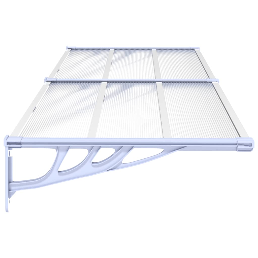 Deurluifel 239x90 cm polycarbonaat grijs en transparant