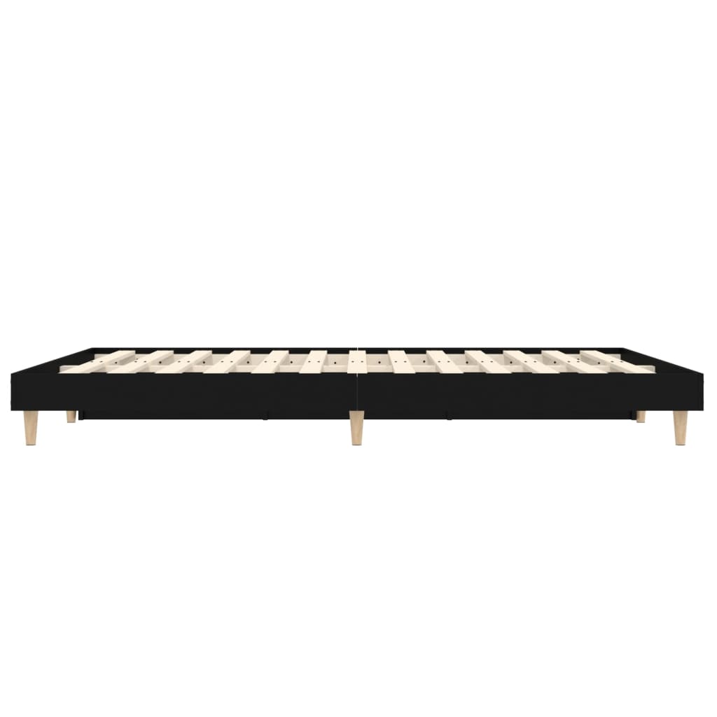 Bedframe bewerkt hout zwart 120x190 cm