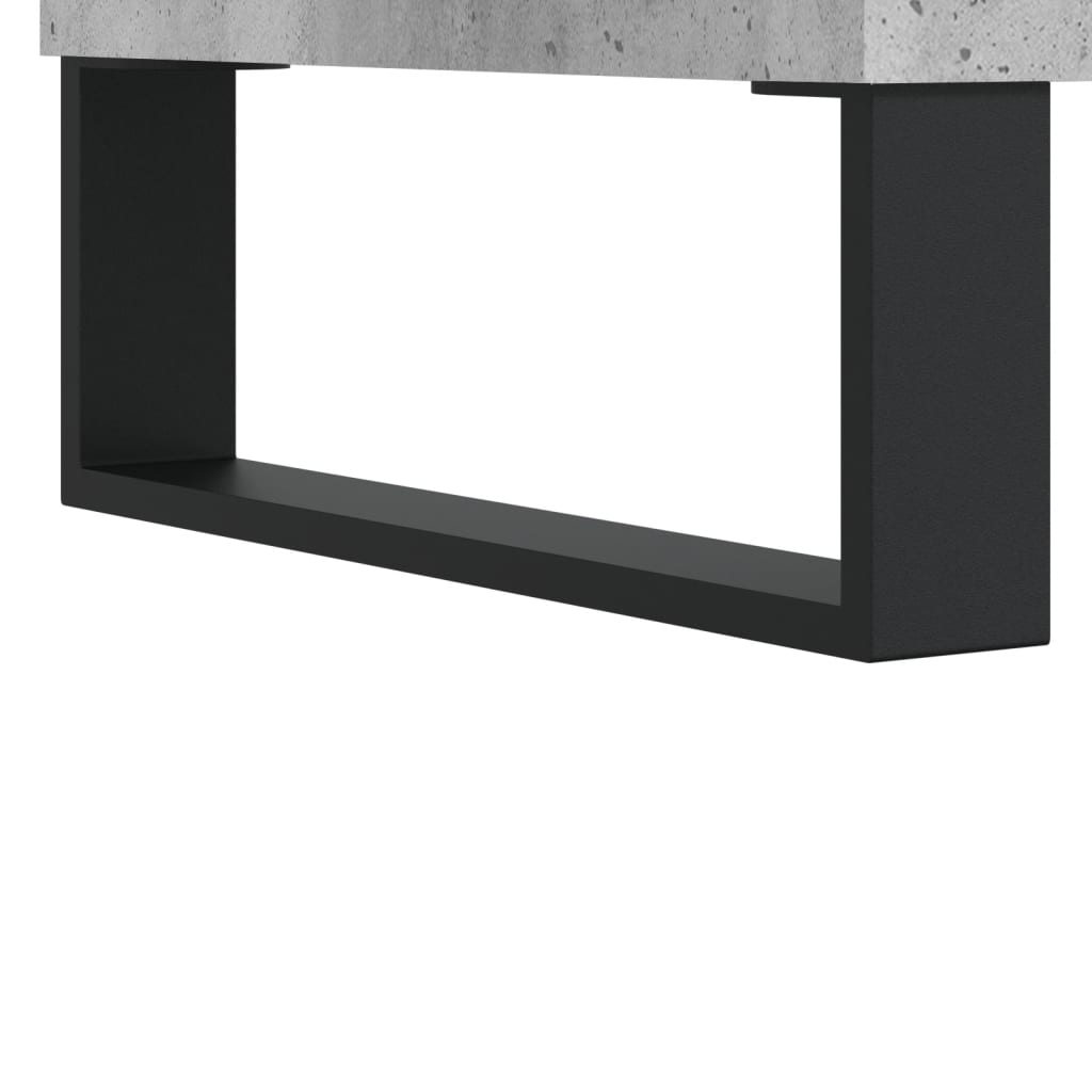 Platenkast 100x38x48 cm bewerkt hout betongrijs