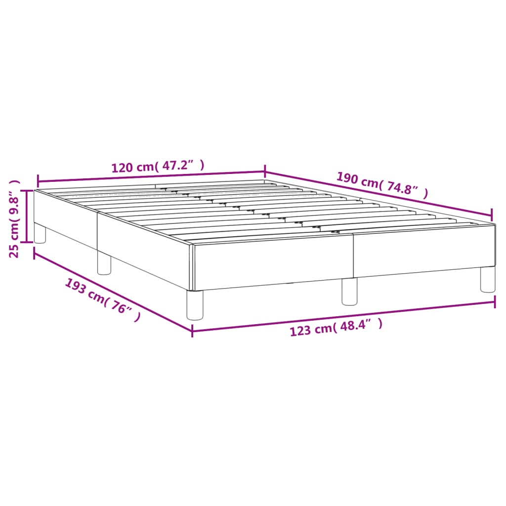 Bedframe zonder matras 120x190 cm kunstleer wit