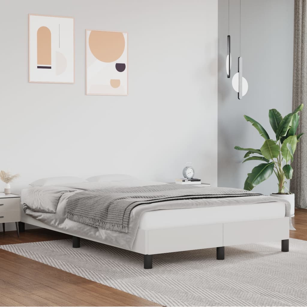 Bedframe zonder matras 120x190 cm kunstleer wit