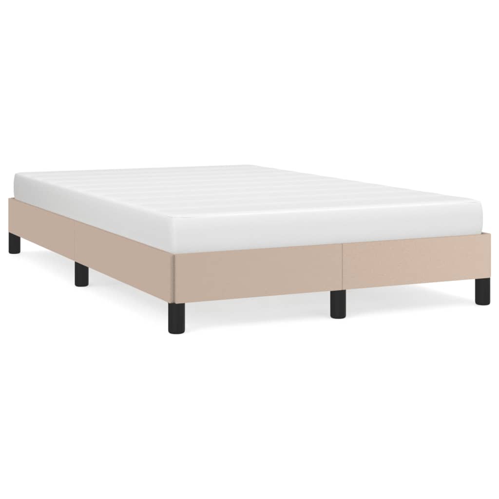 Bedframe zonder matras 120x190 cm kunstleer cappuccinokleurig