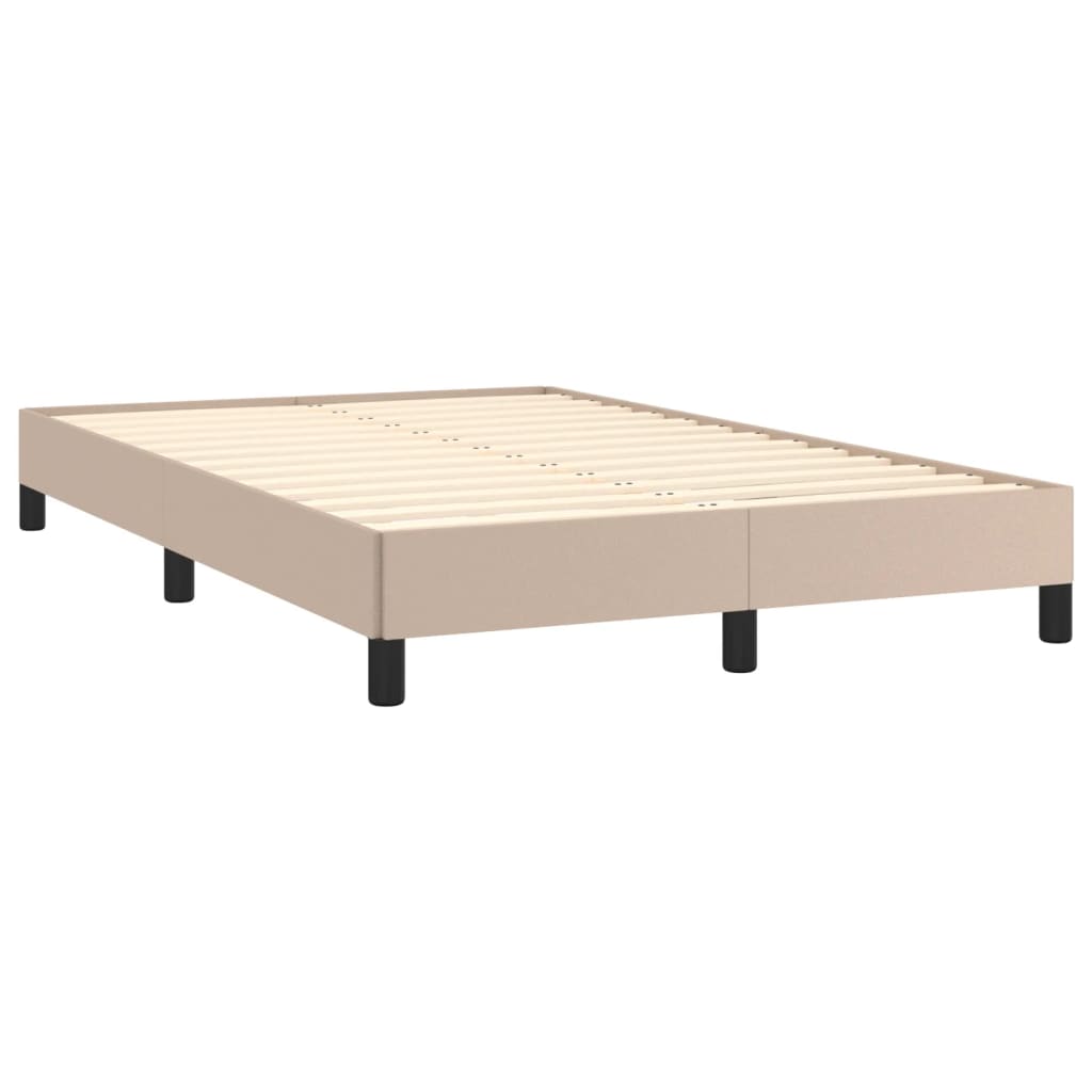 Bedframe zonder matras 120x190 cm kunstleer cappuccinokleurig