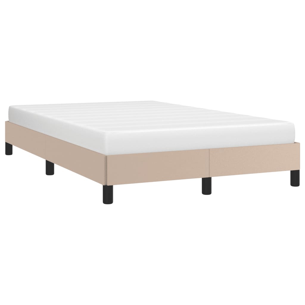 Bedframe zonder matras 120x190 cm kunstleer cappuccinokleurig