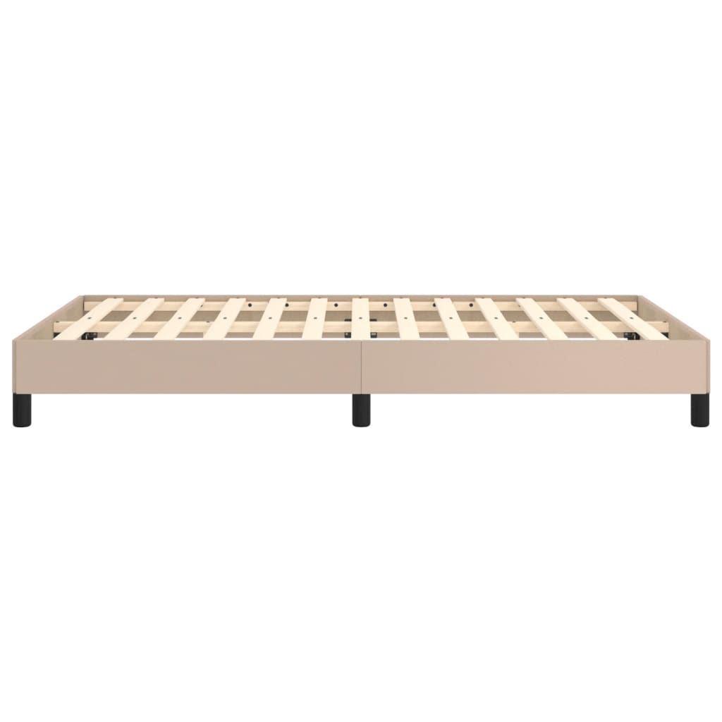 Bedframe zonder matras 120x190 cm kunstleer cappuccinokleurig