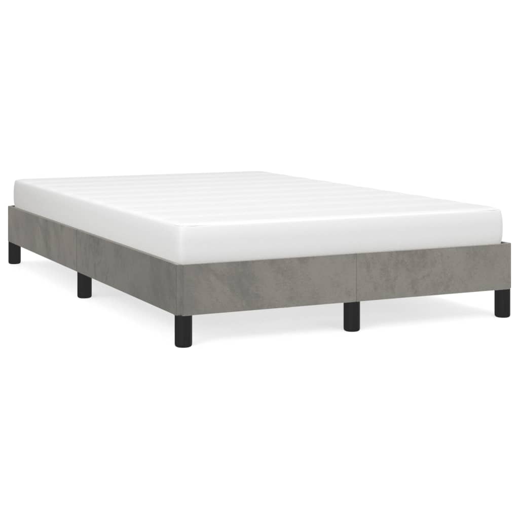 Bedframe zonder matras 120x190 cm fluweel lichtgrijs