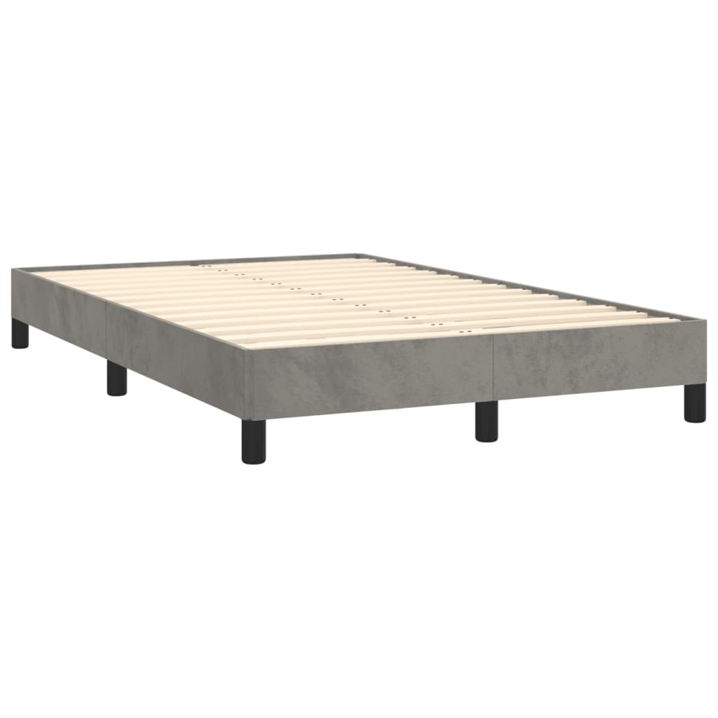 Bedframe zonder matras 120x190 cm fluweel lichtgrijs