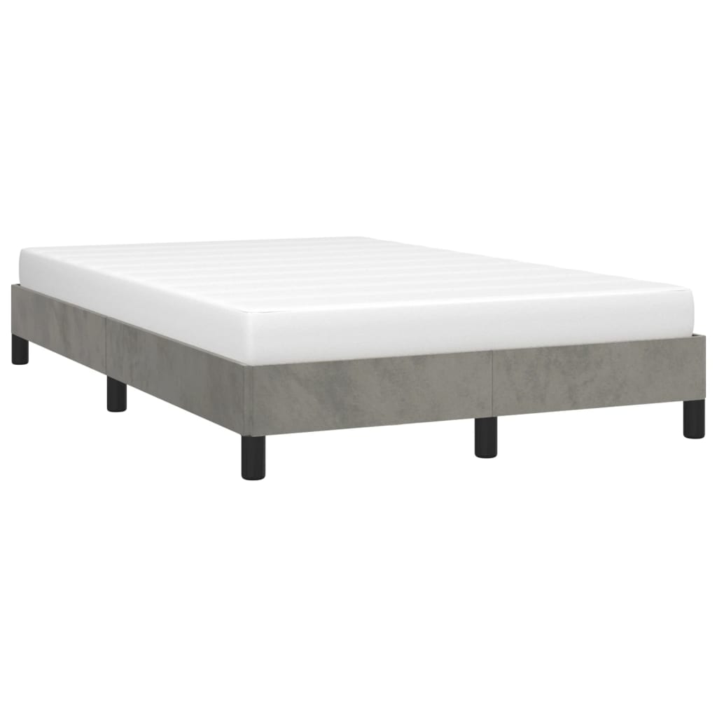 Bedframe zonder matras 120x190 cm fluweel lichtgrijs