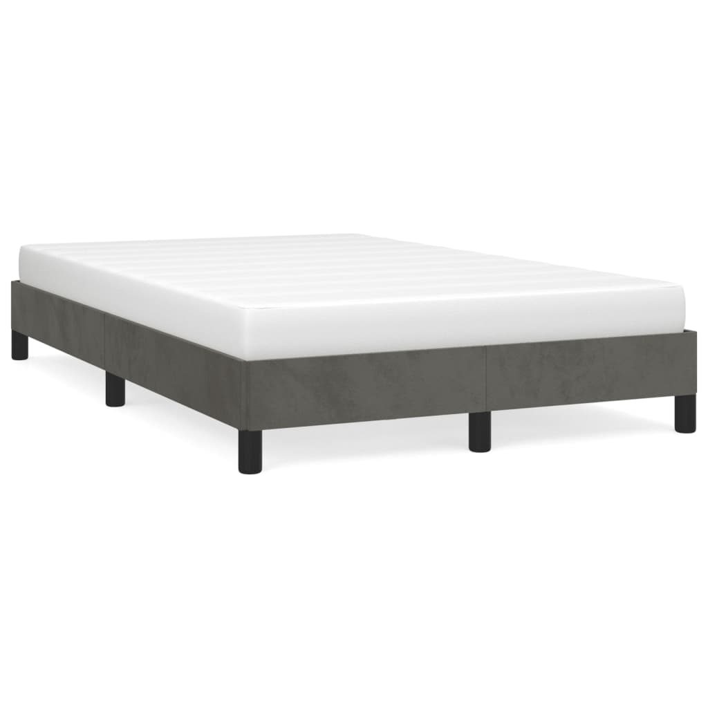 Bedframe zonder matras 120x190 cm fluweel donkergrijs