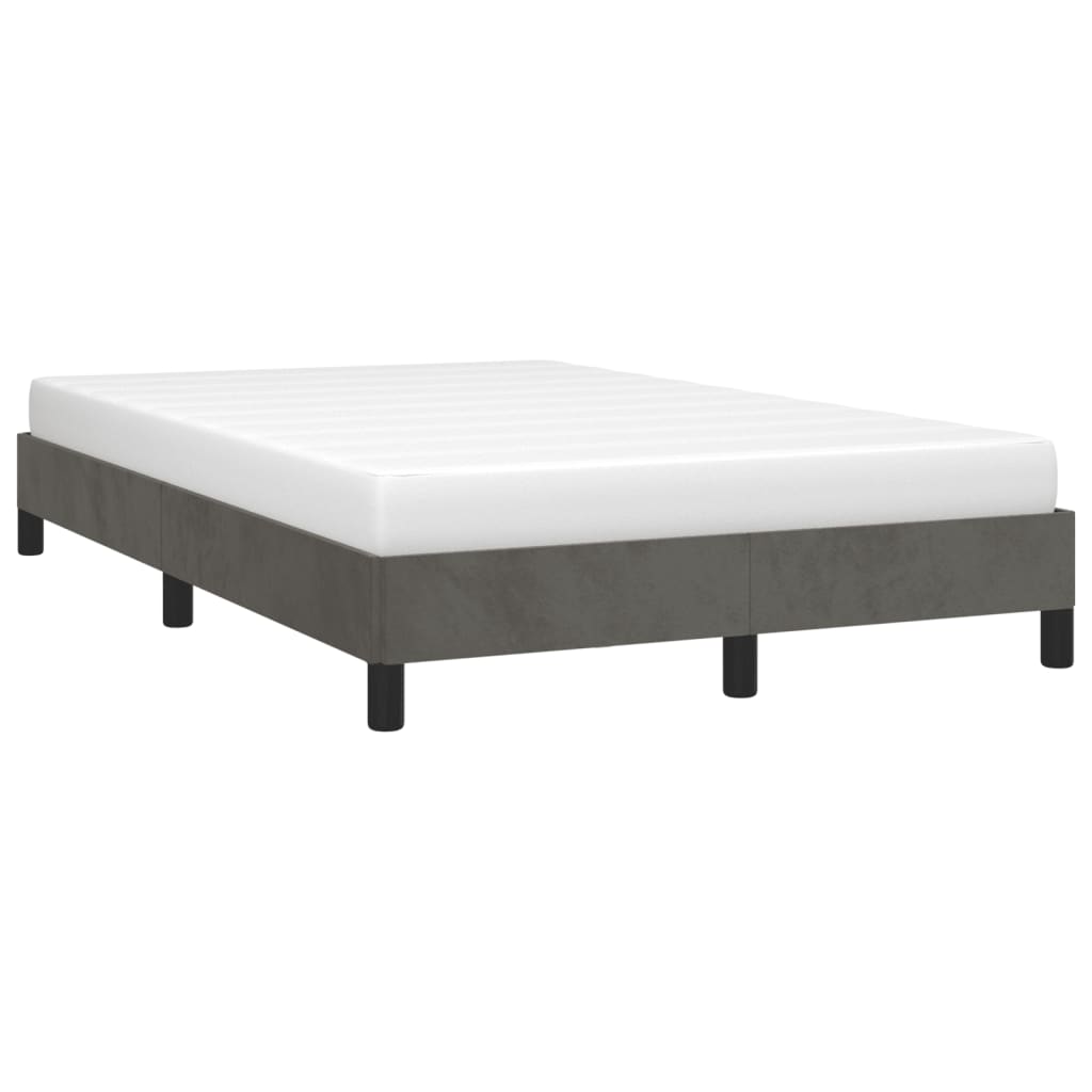 Bedframe zonder matras 120x190 cm fluweel donkergrijs