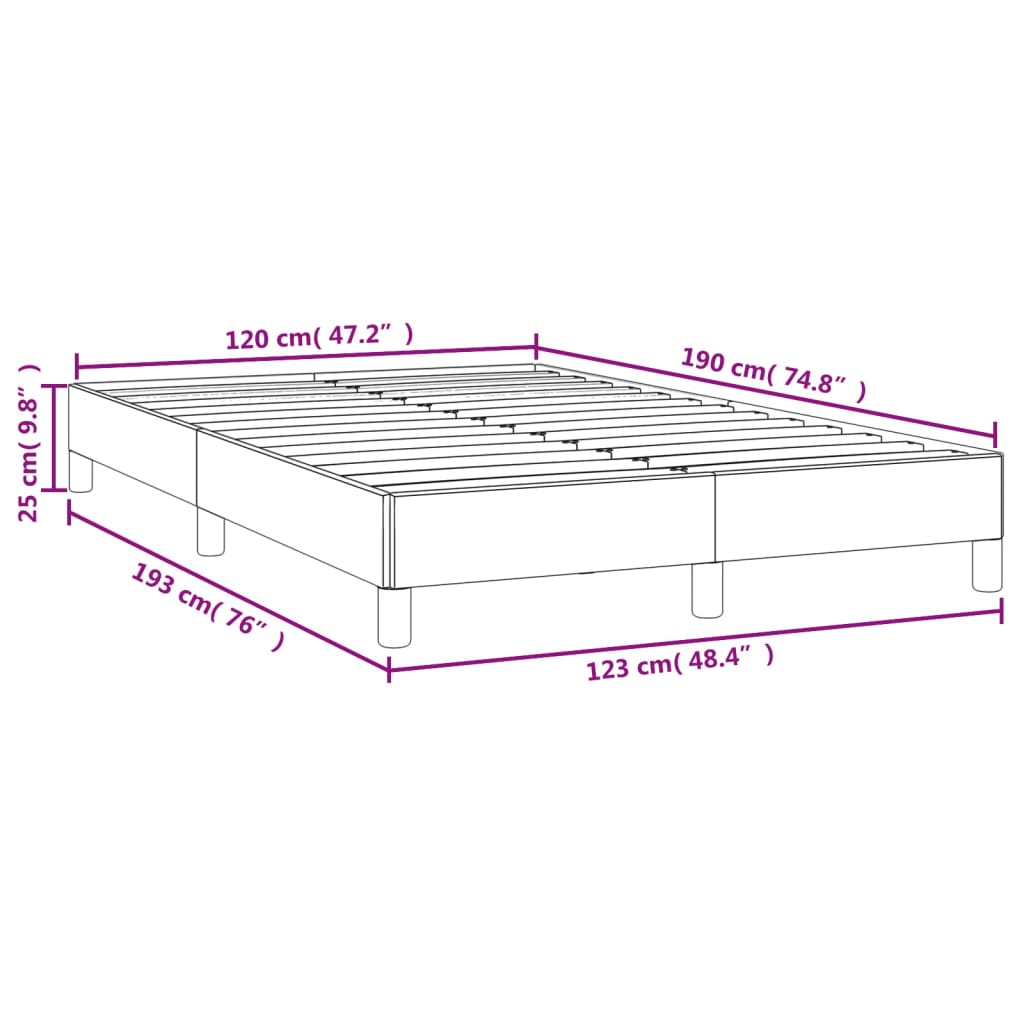 Bedframe zonder matras 120x190 cm fluweel donkergrijs