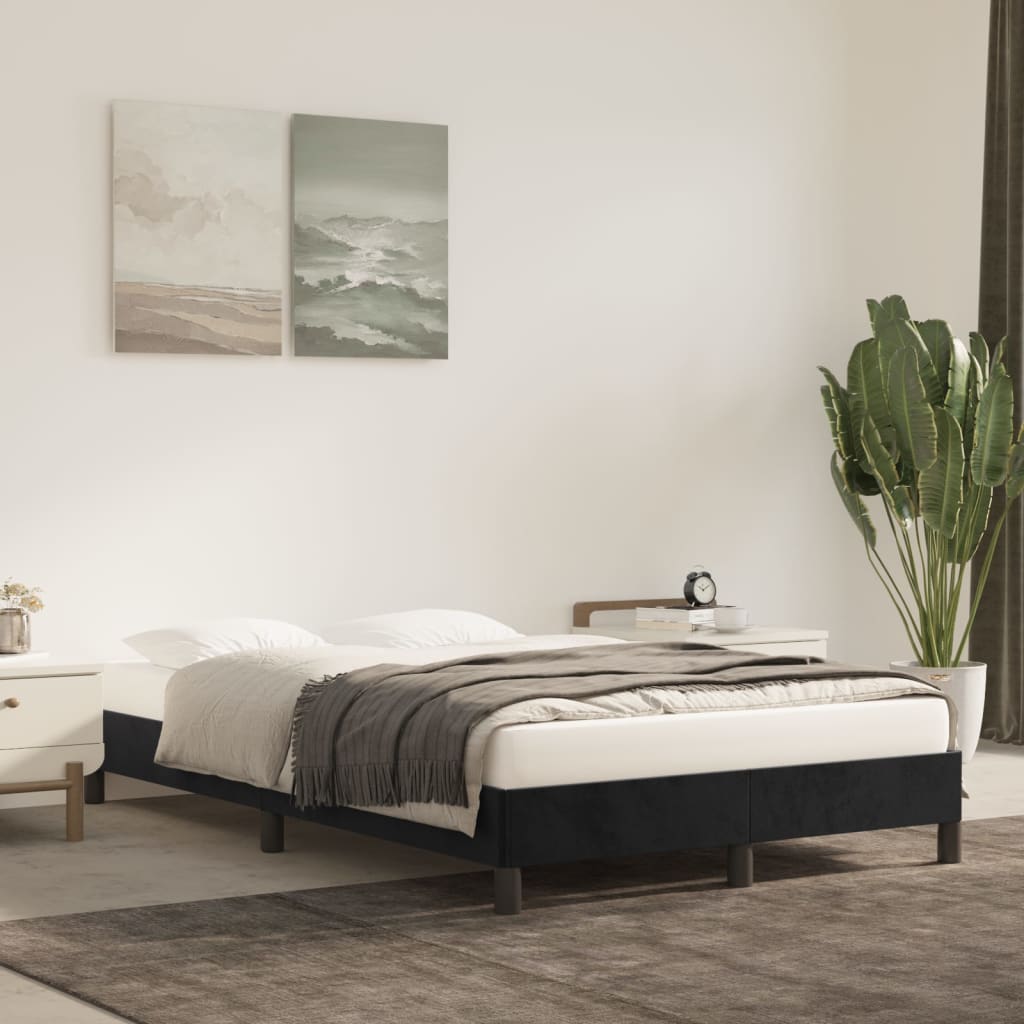 Bedframe zonder matras 120x190 cm fluweel zwart