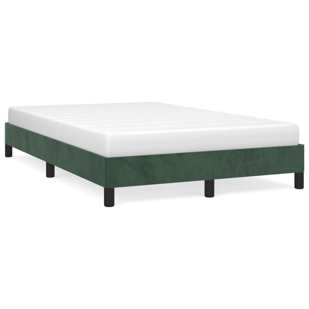 Bedframe zonder matras 120x190 cm fluweel donkergroen