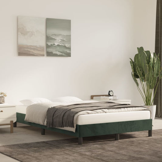 Bedframe zonder matras 120x190 cm fluweel donkergroen