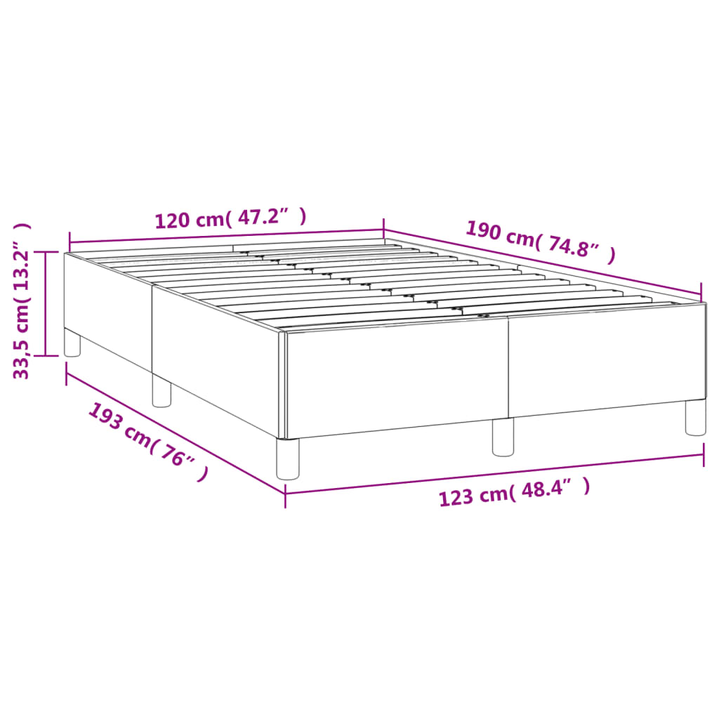 Bedframe zonder matras 120x190 cm kunstleer zwart