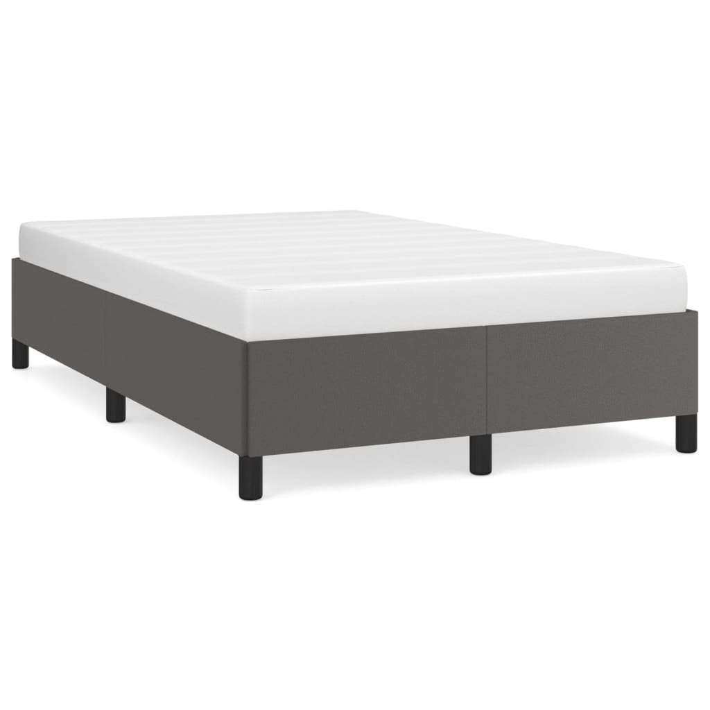 Bedframe zonder matras 120x190 cm kunstleer grijs