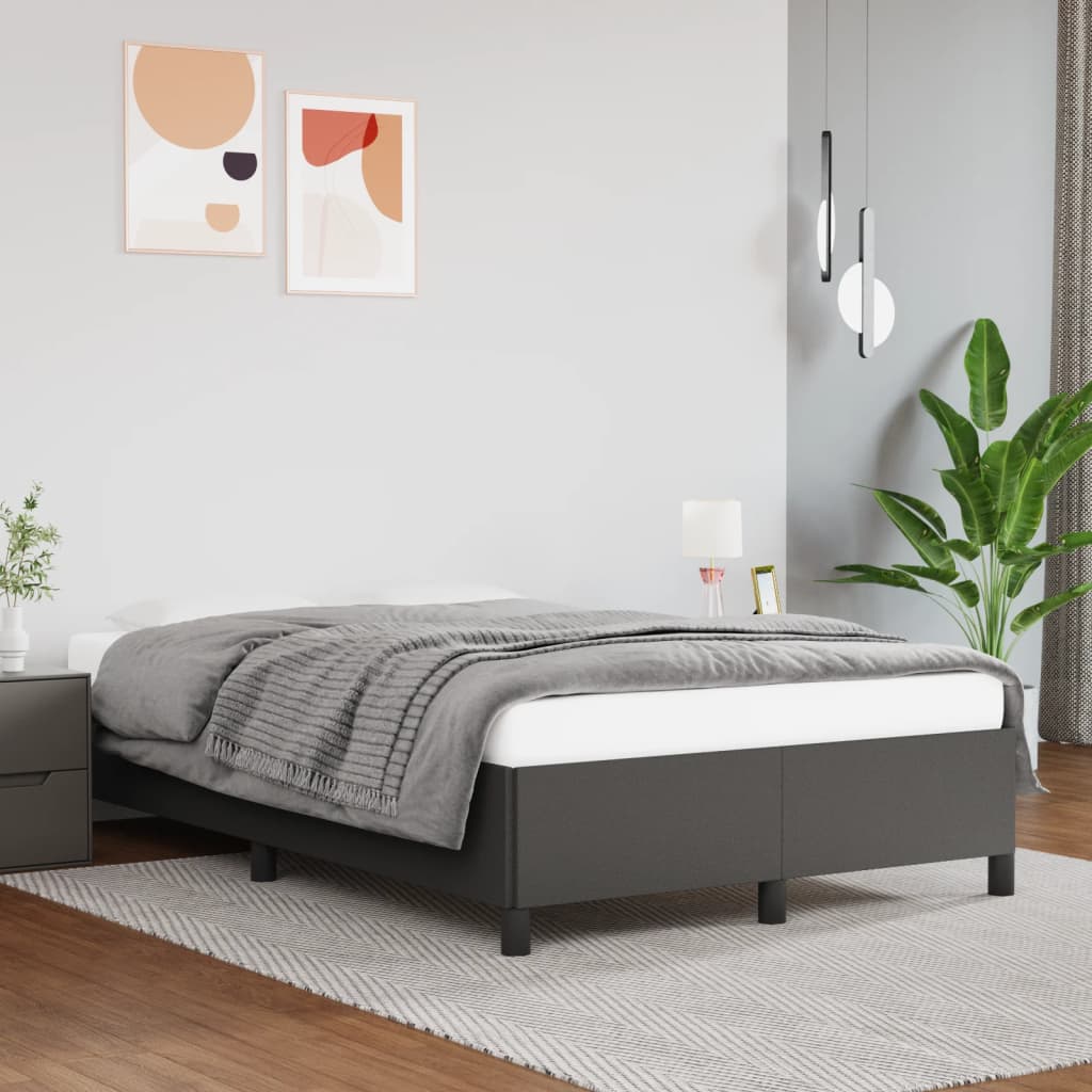 Bedframe zonder matras 120x190 cm kunstleer grijs