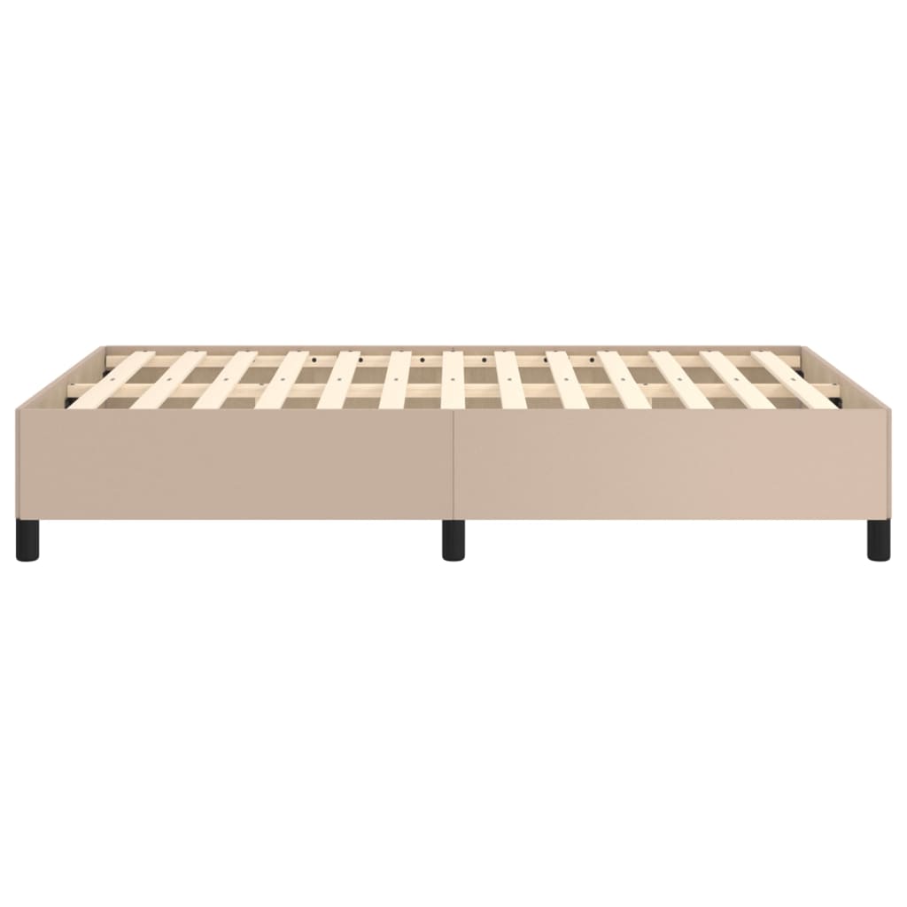 Bedframe zonder matras 120x190 cm kunstleer cappuccinokleurig