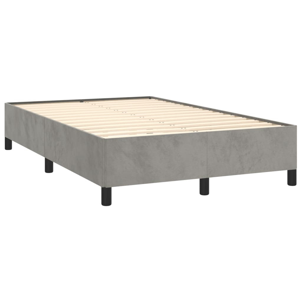 Bedframe zonder matras 120x190 cm fluweel lichtgrijs