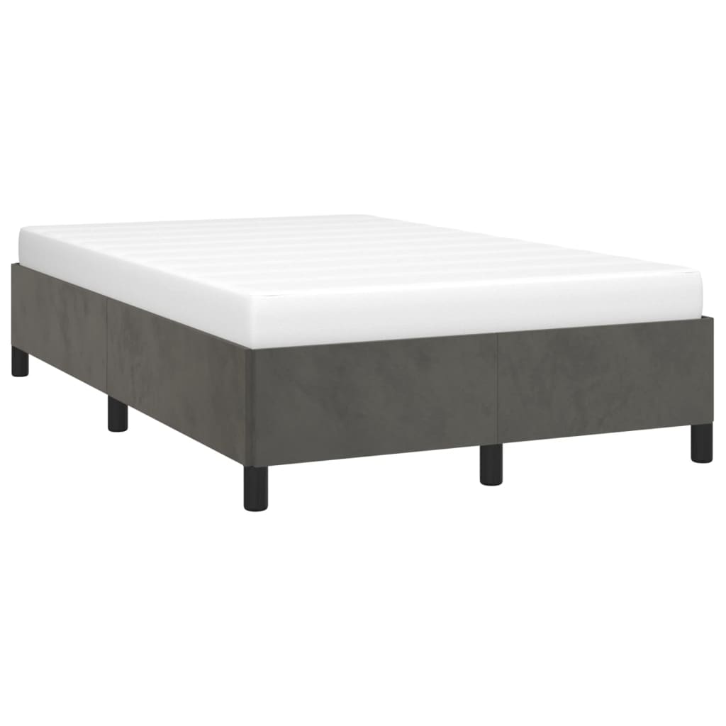 Bedframe zonder matras 120x190 cm fluweel donkergrijs