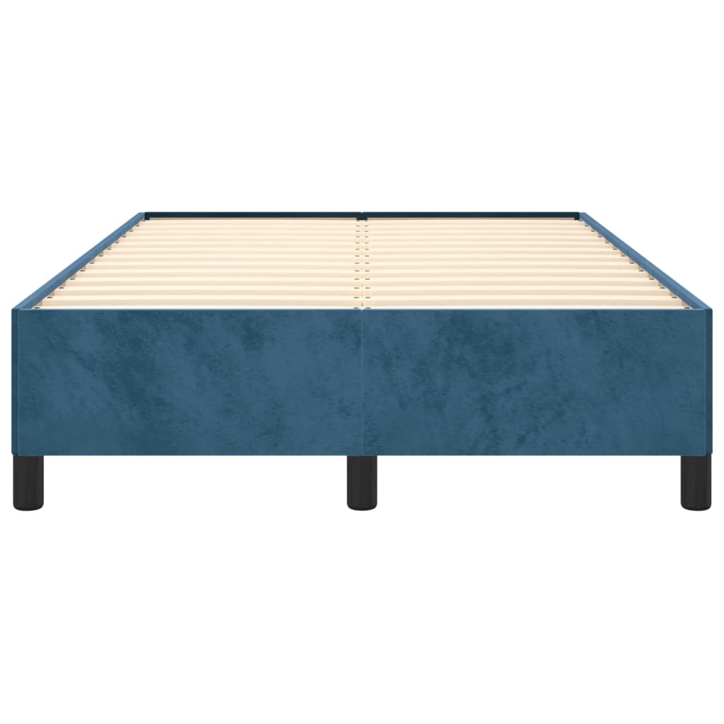 Bedframe zonder matras 120x190 cm fluweel donkerblauw