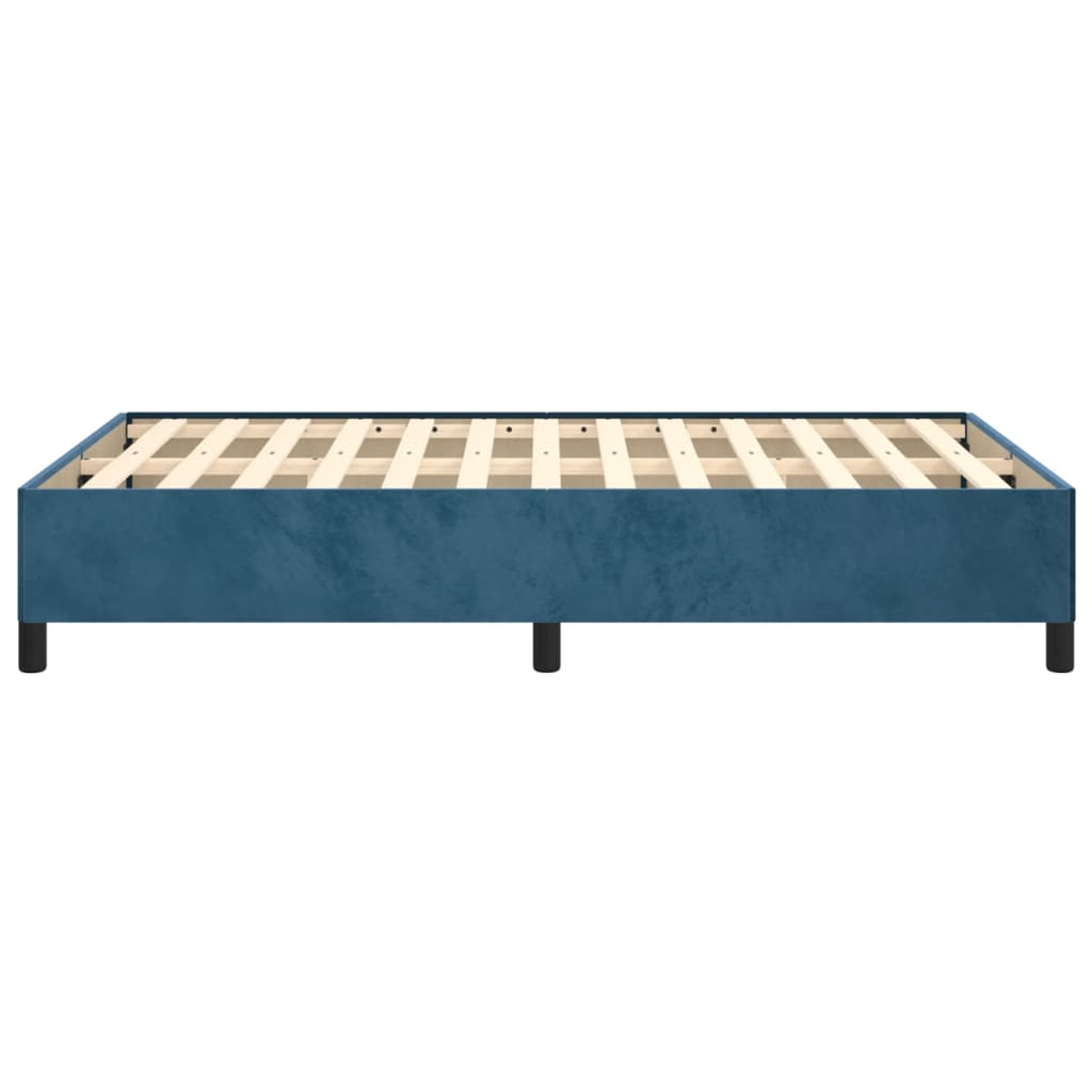 Bedframe zonder matras 120x190 cm fluweel donkerblauw