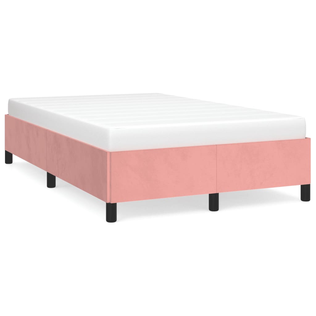 Bedframe zonder matras 120x190 cm fluweel roze