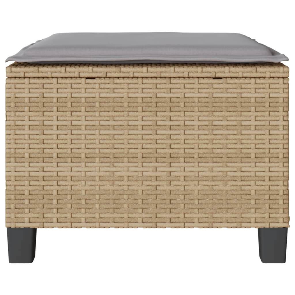 3-delige Bistroset met kussens poly rattan beige