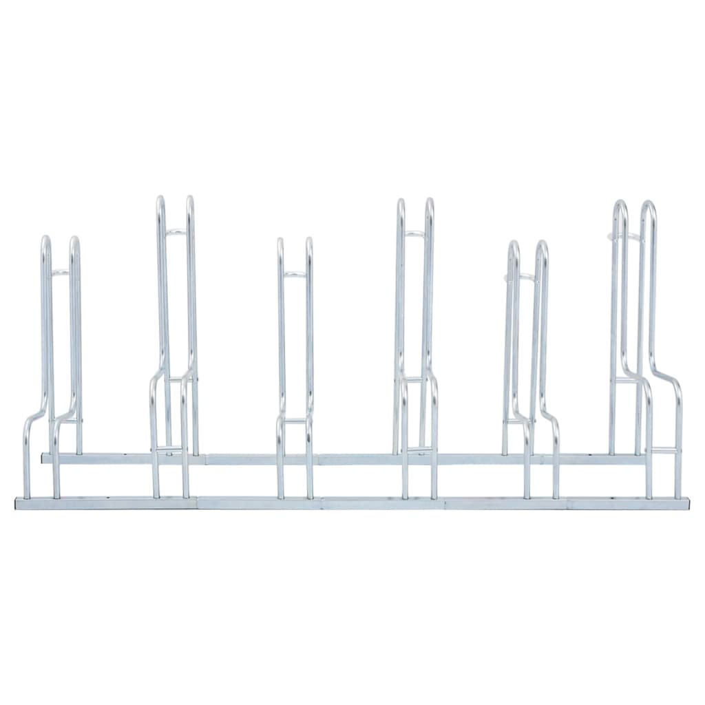 Fietsenstandaard voor 6 fietsen vrijstaand gegalvaniseerd staal