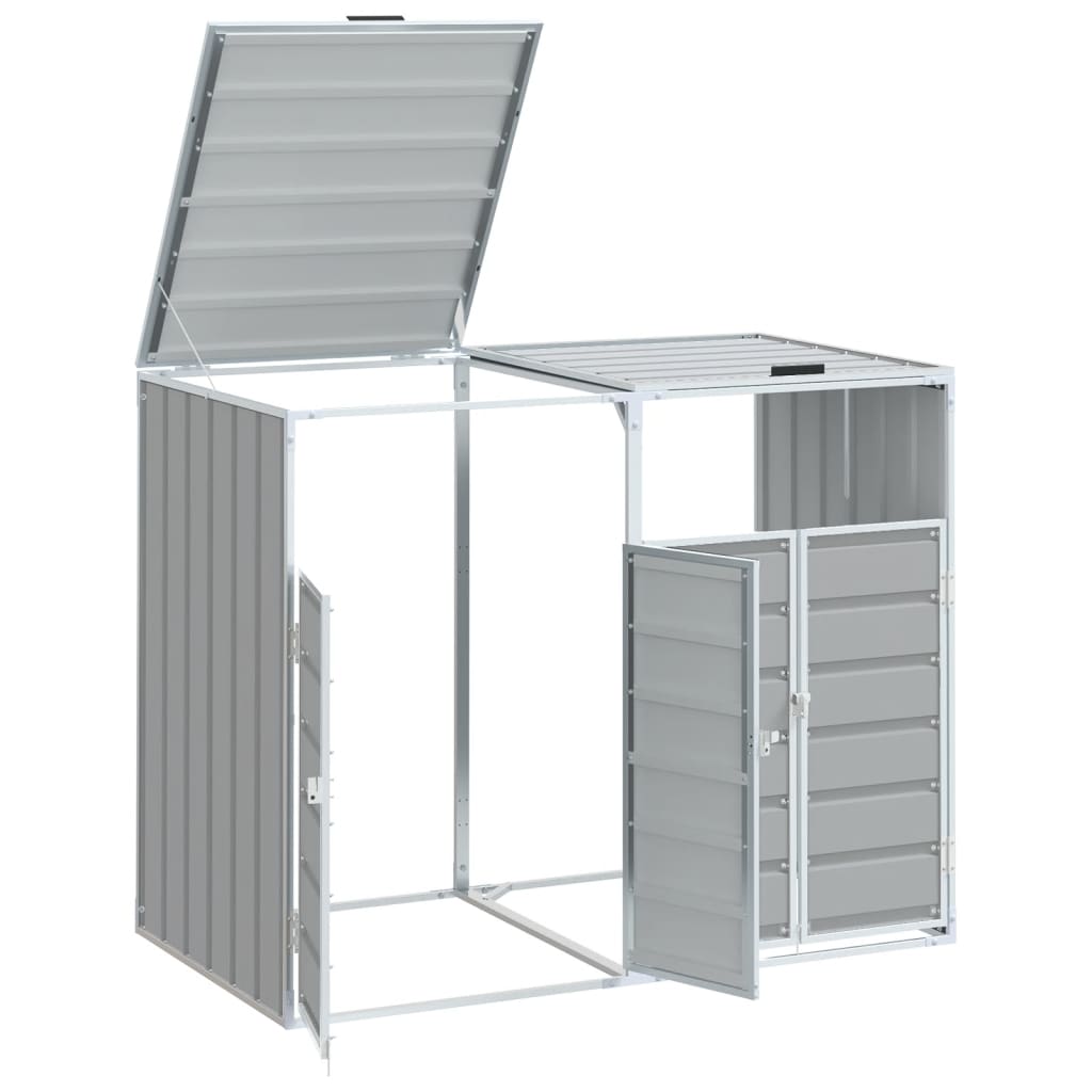 Containerberging voor 2 containers 144x81x113 cm staal grijs