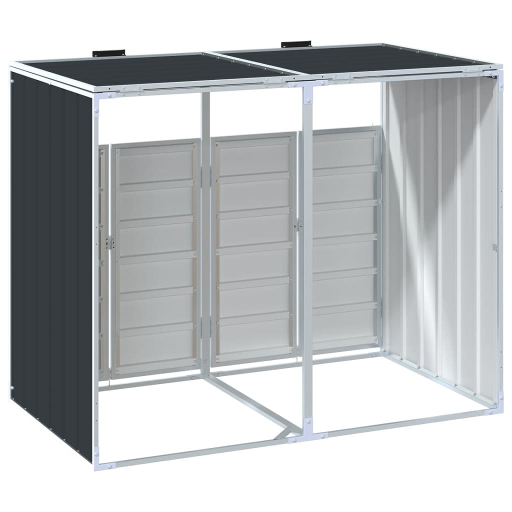 Containerberging voor 2 containers 144x81x113cm staal antraciet