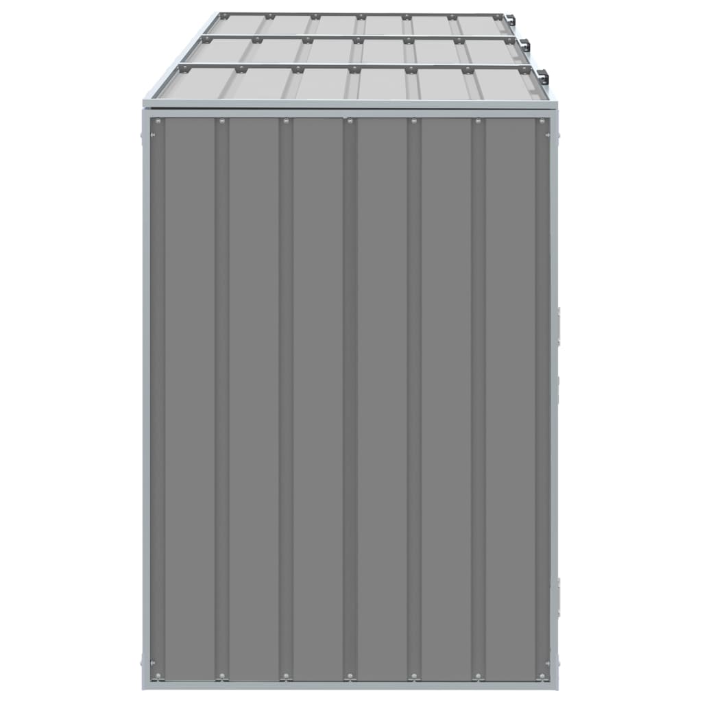 Containerberging voor 3 containers 216x81x115 cm staal grijs