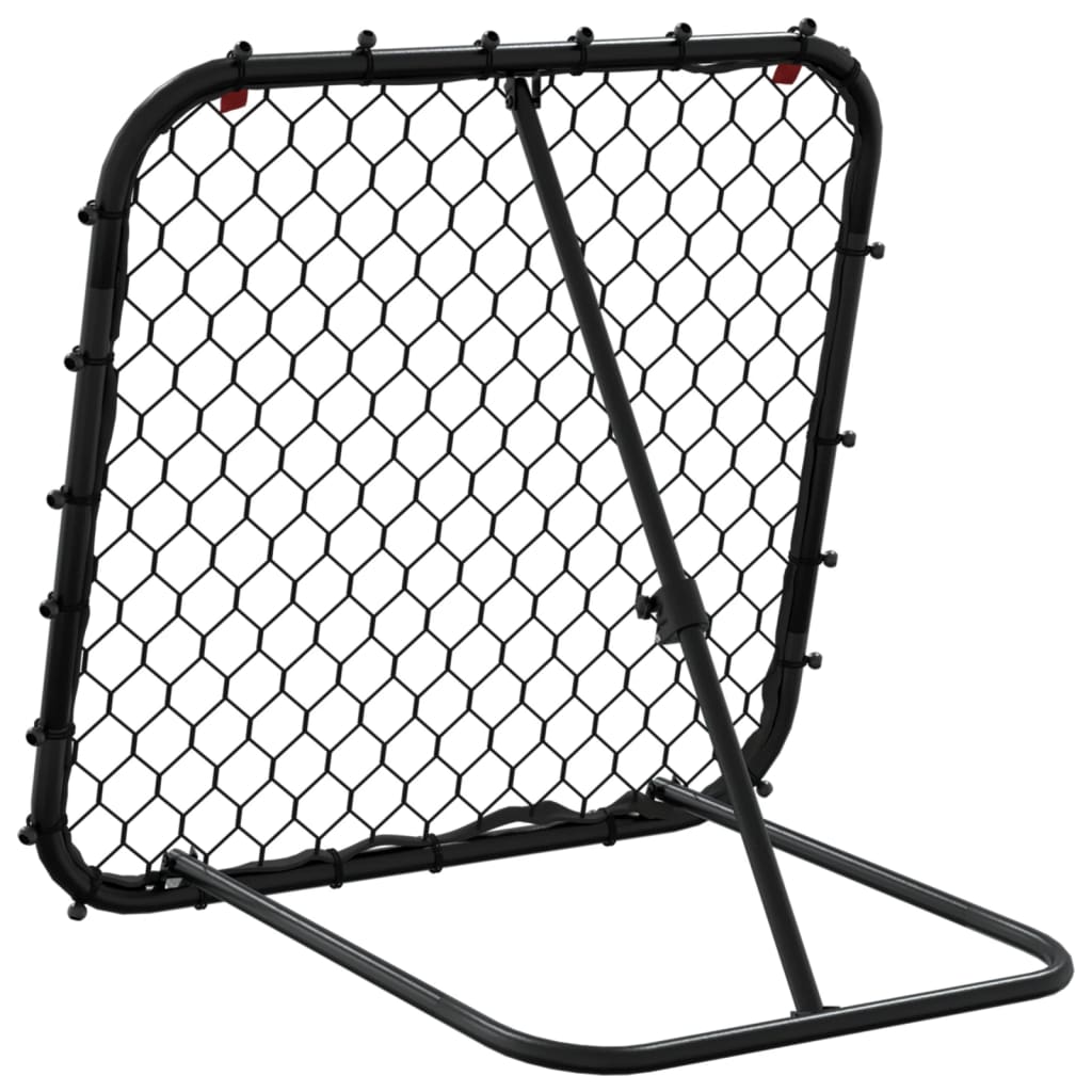 Voetbalrebounder verstelbaar 84x73x60-80 cm staal zwart