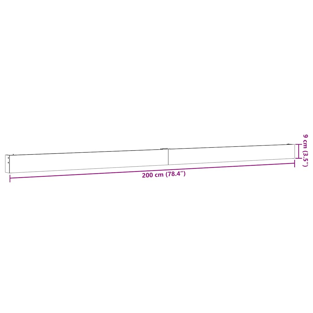 Beslagset schuifdeur 200 cm aluminiumlegering zilverkleurig