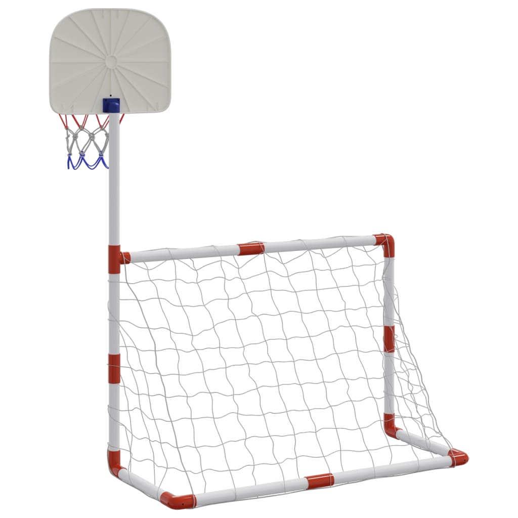 Kindervoetbal- en basketbalset met ballen 98x50x70 cm