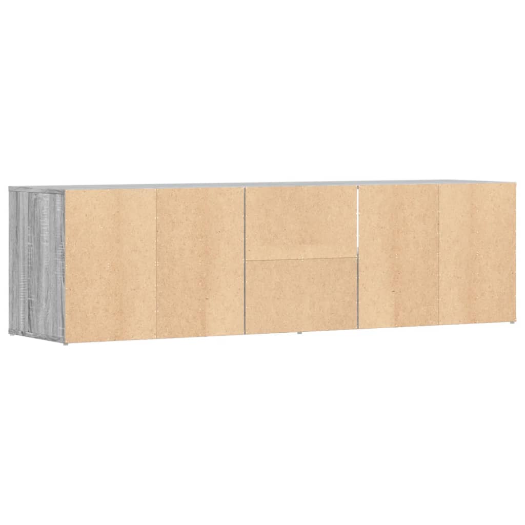 Hoekkast 160x40x45 cm bewerkt hout grijs sonoma eikenkleurig