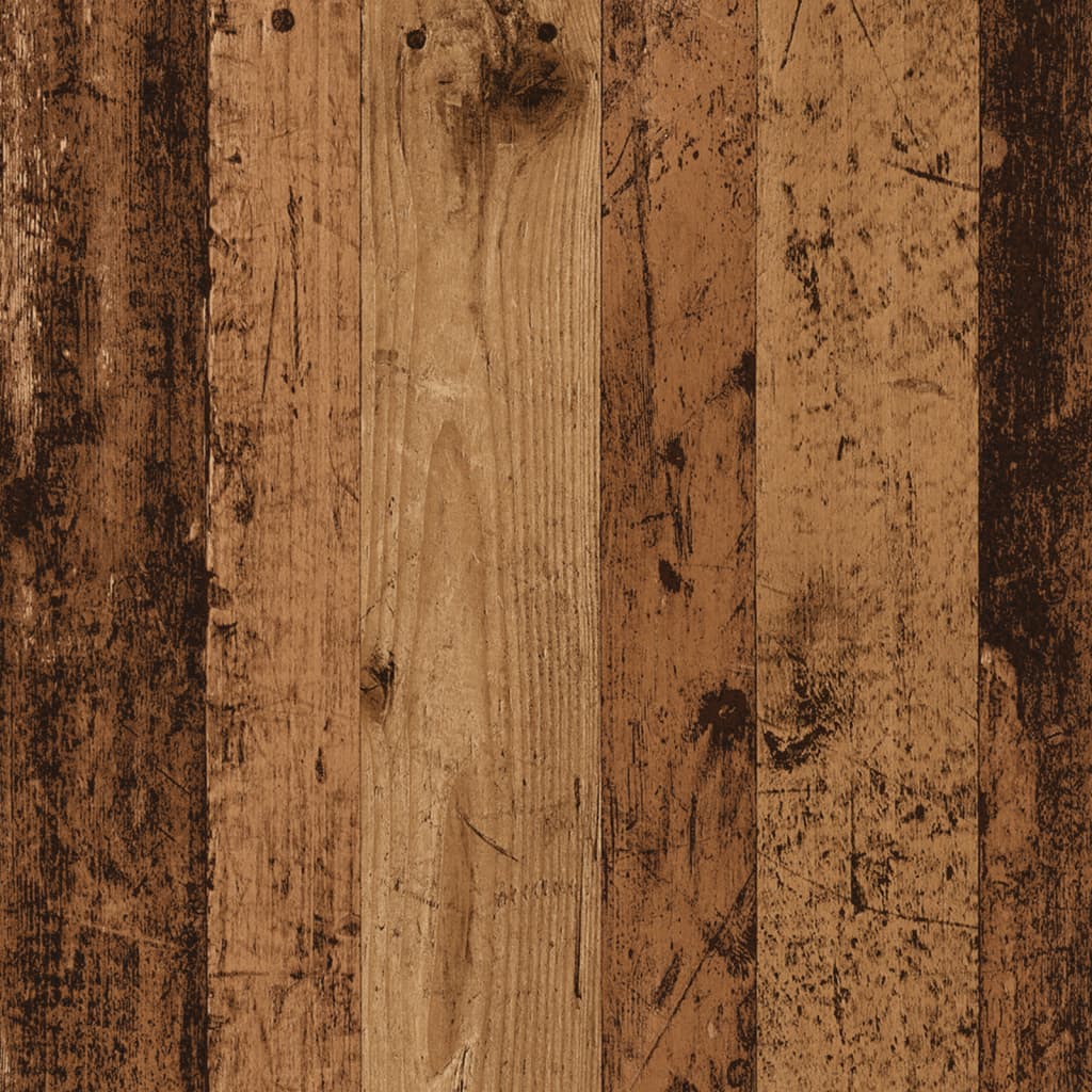 Hoekkast 200x40x45 cm bewerkt hout oud houtkleurig