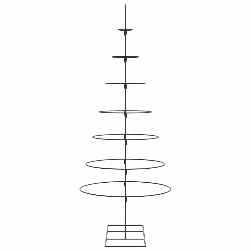 Kerstdecoratie kerstboom 180 cm metaal zwart