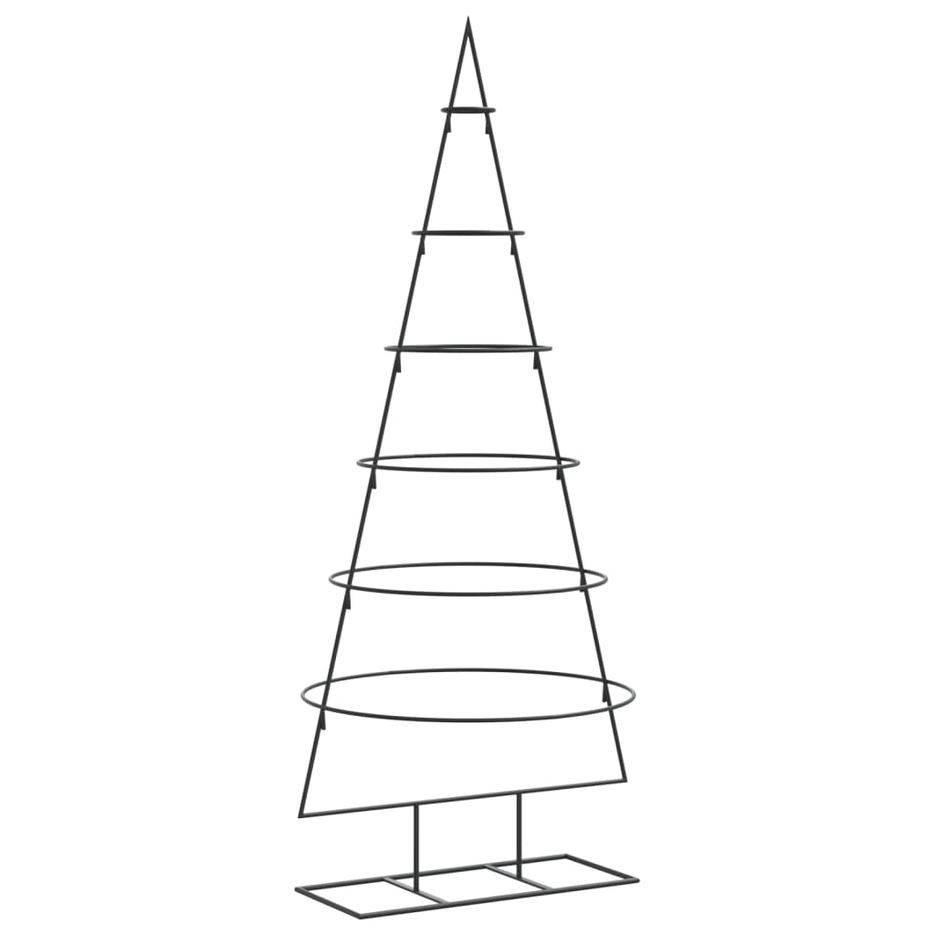 Kerstdecoratie kerstboom 180 cm metaal zwart