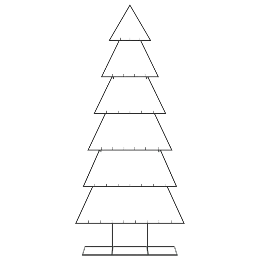 Kerstdecoratie kerstboom 180 cm metaal zwart