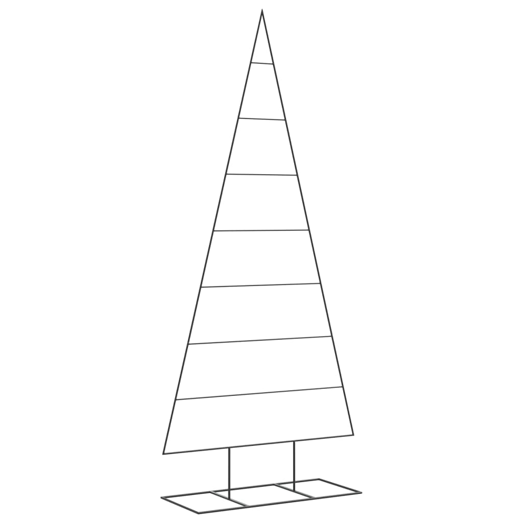 Kerstdecoratie kerstboom 210 cm metaal zwart