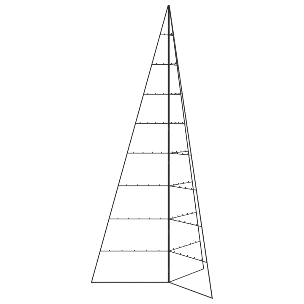 Kerstdecoratie kerstboom 210 cm metaal zwart