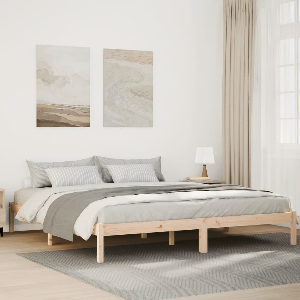 Bedframe extra lang zonder matras massief grenenhout 200x210 cm