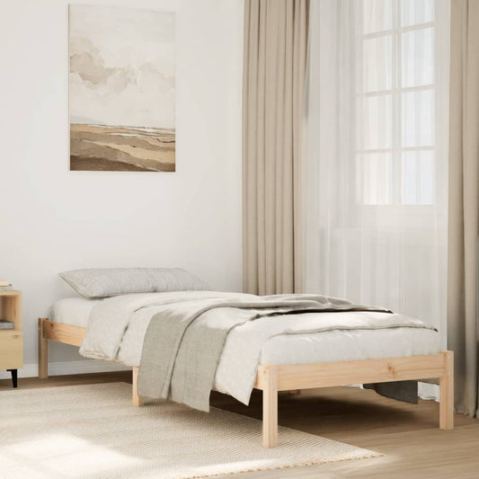 Bedframe extra lang zonder matras massief grenenhout 90x210 cm