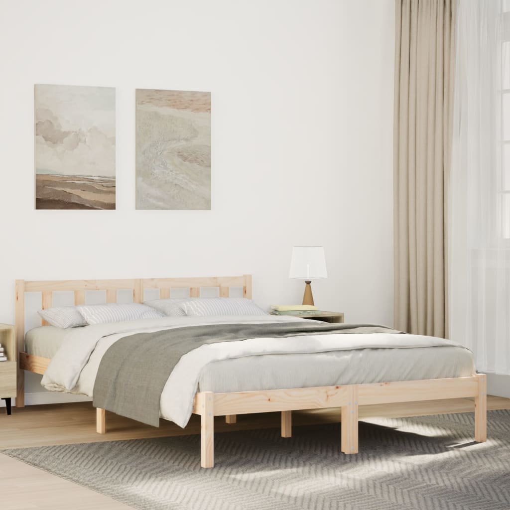 Bedframe extra lang zonder matras massief grenenhout 140x210 cm