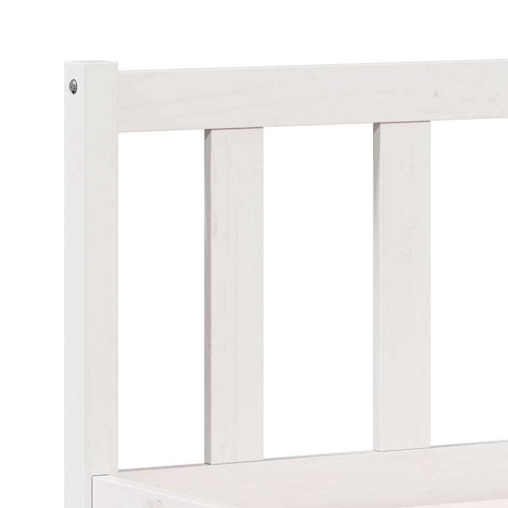 Bedframe extra lang zonder matras grenenhout wit 140x210 cm