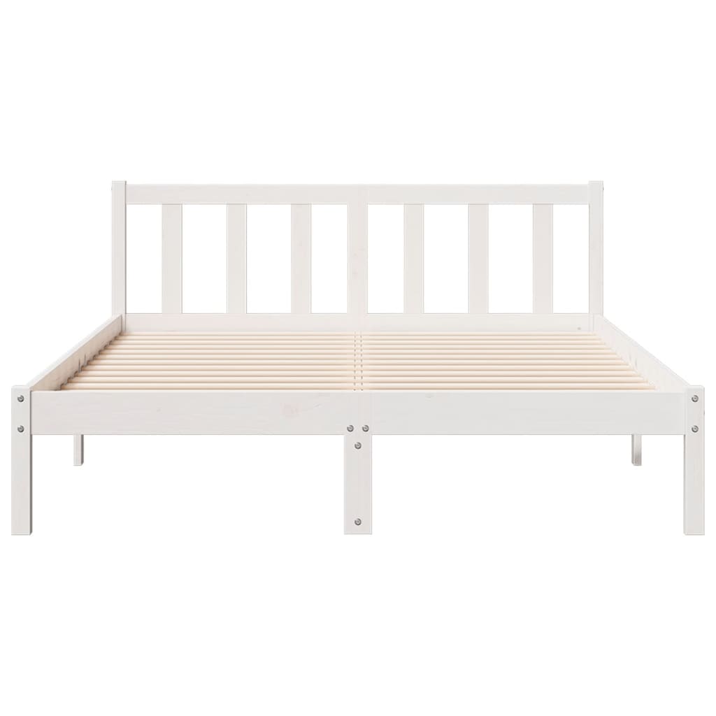 Bedframe extra lang zonder matras grenenhout wit 160x210 cm