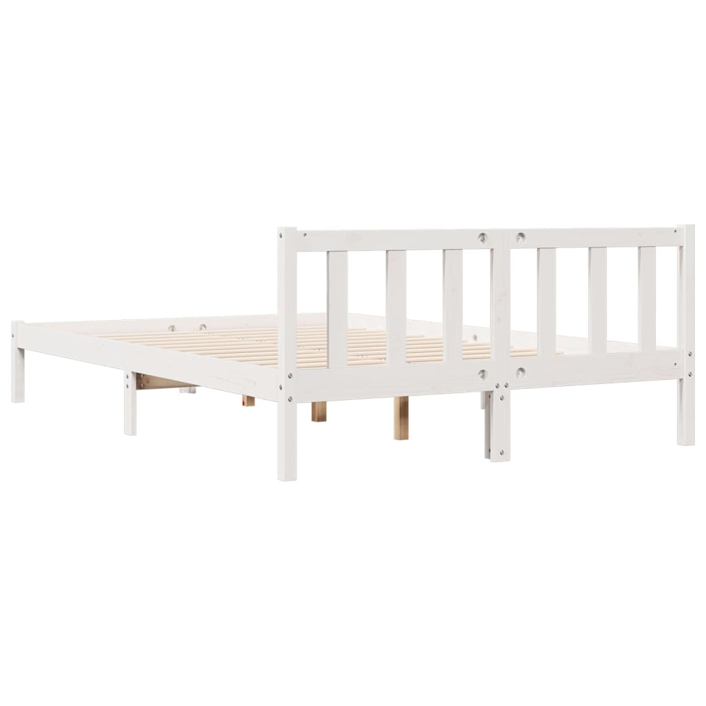 Bedframe extra lang zonder matras grenenhout wit 160x210 cm