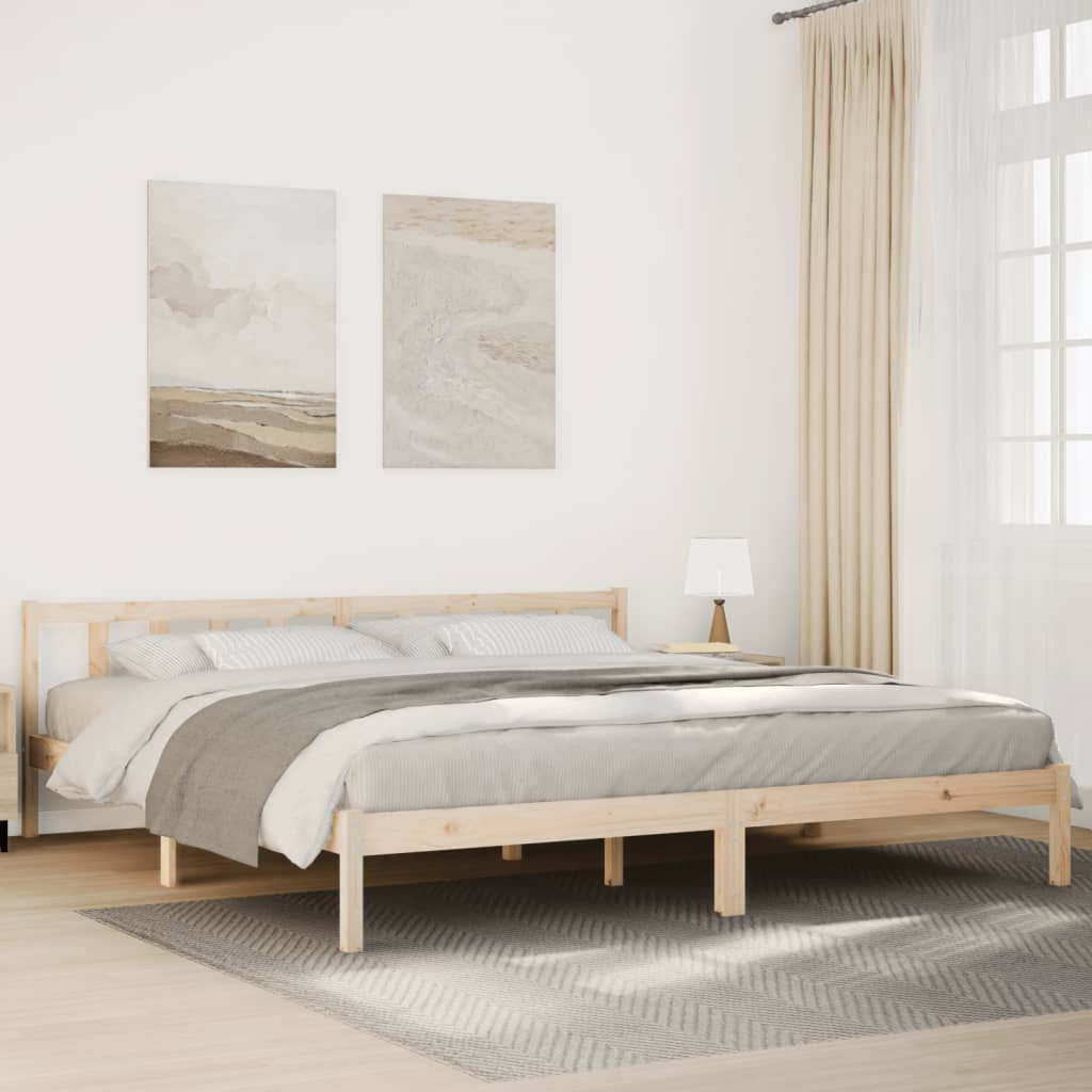 Bedframe extra lang zonder matras massief grenenhout 180x210 cm