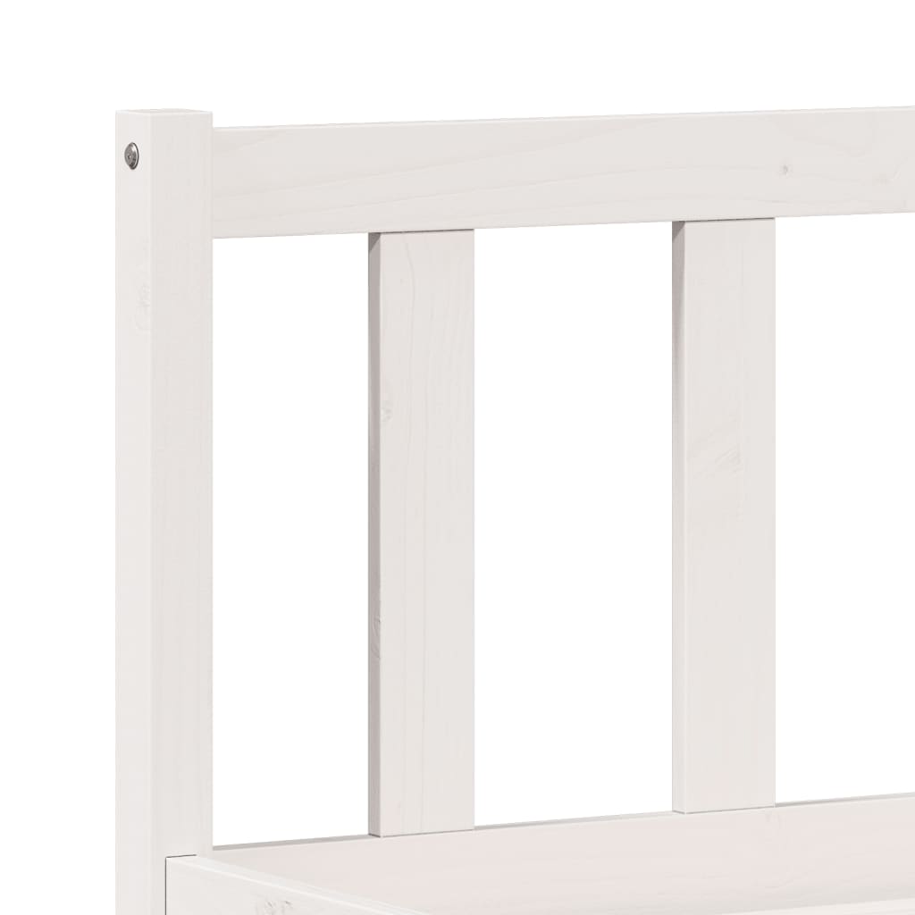 Bedframe extra lang zonder matras grenenhout wit 180x210 cm